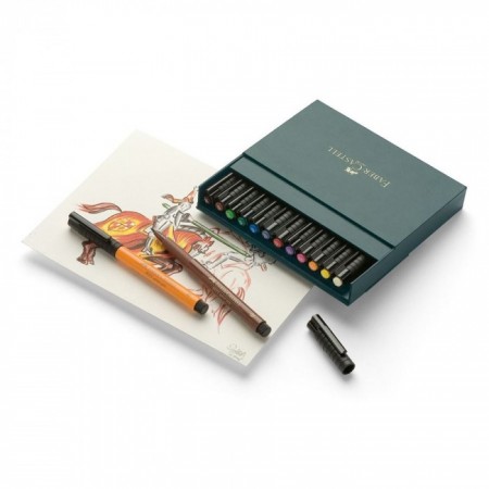 12-Pieces Pitt Artist Pen, Brush Tip, Studio Box